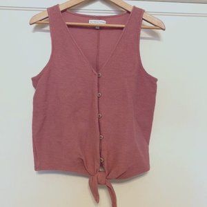 Madewell Button-down Crop Tank - Pink - Medium